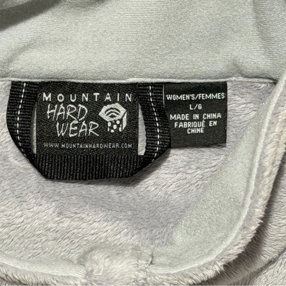 Cute Women’s Fuzzy Mountain Hard Wear Gray Fleece Vest Size Large Outdoors - Picture 4 of 8